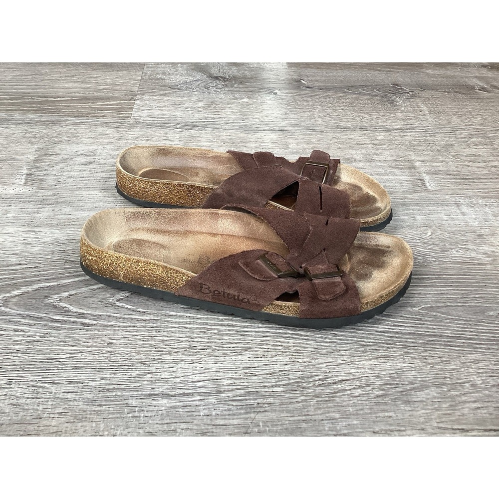 Betula By Birkenstock Womens 10 41 Lugano Soft Footbed Leather Slides